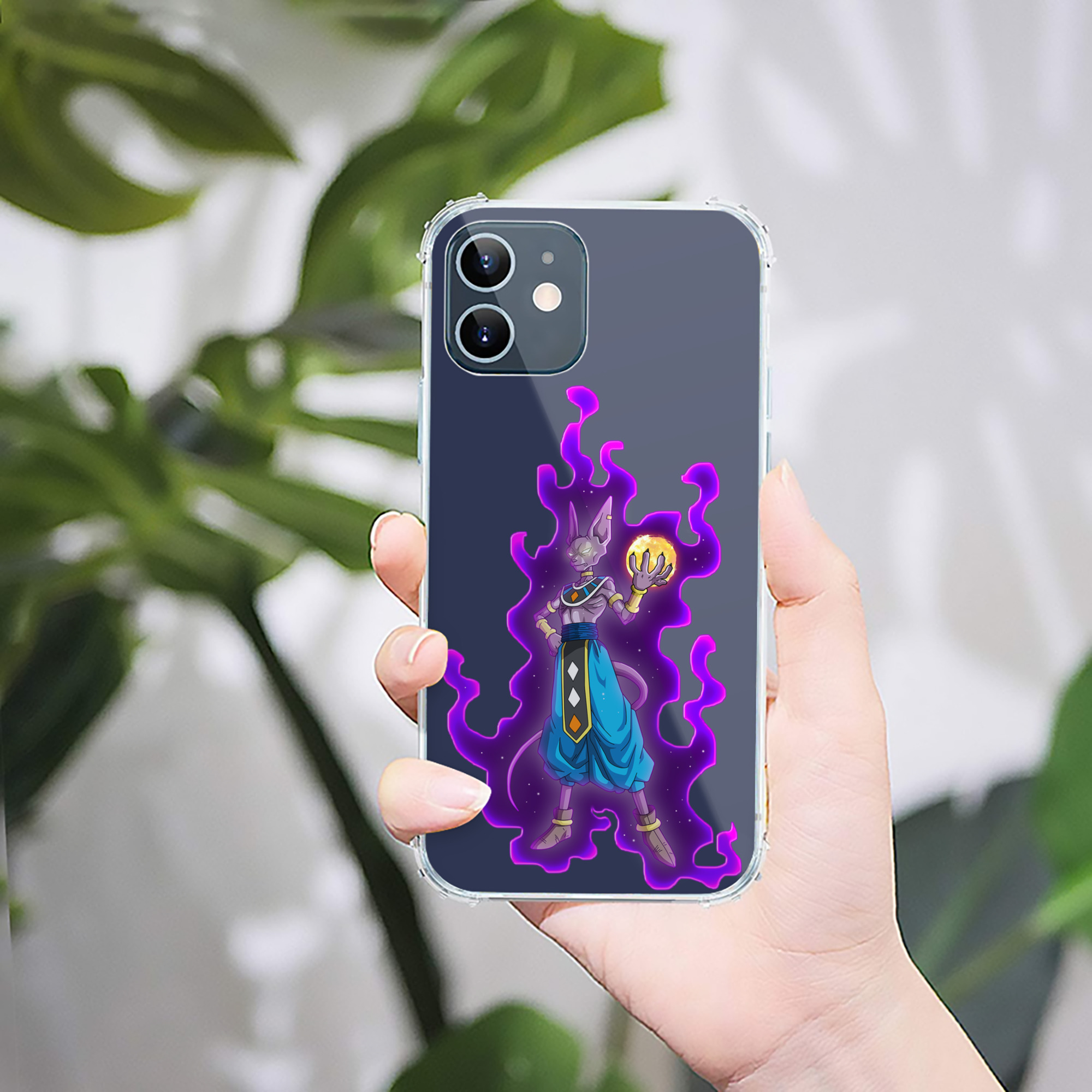 （画像用） ドラゴンボール ビルス 破壊神ビルス DRAGON BALL Beerus Birusu 【iPhone 12シリーズ対応】透明スマホケース（クリアソフトケース）